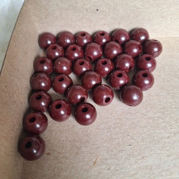 Score Four Replacement Pieces Brown Beads 1970s Game Stack Connect 31 Balls - Picture 2 of 2